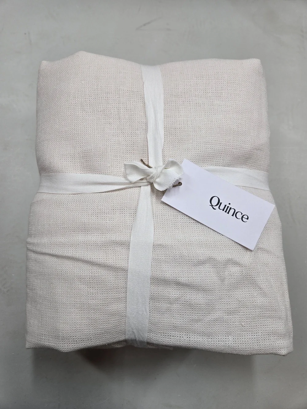 NWT QUINCE Set Of 2 48x96 Heavyweight European Linen Curtains Sand 0147